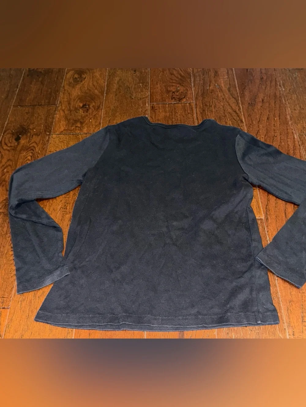 NWOT Old Navy black cat long sleeve cotton shirt with black cat graphic, size 16